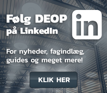 Billede der viser hvordan man følger DEOP på LinkedIn